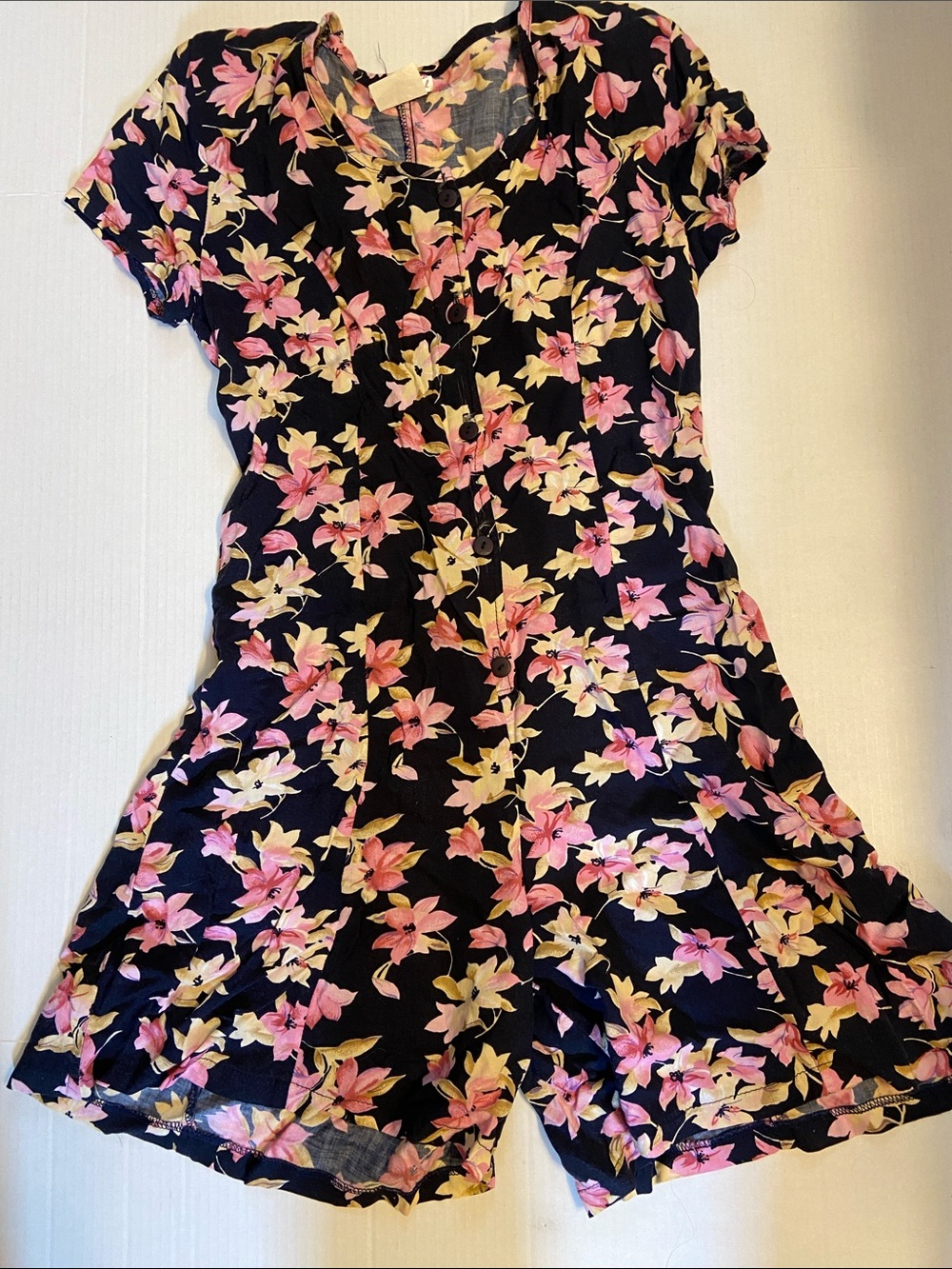 Vintage California Girl Romper with Shoulder Pads